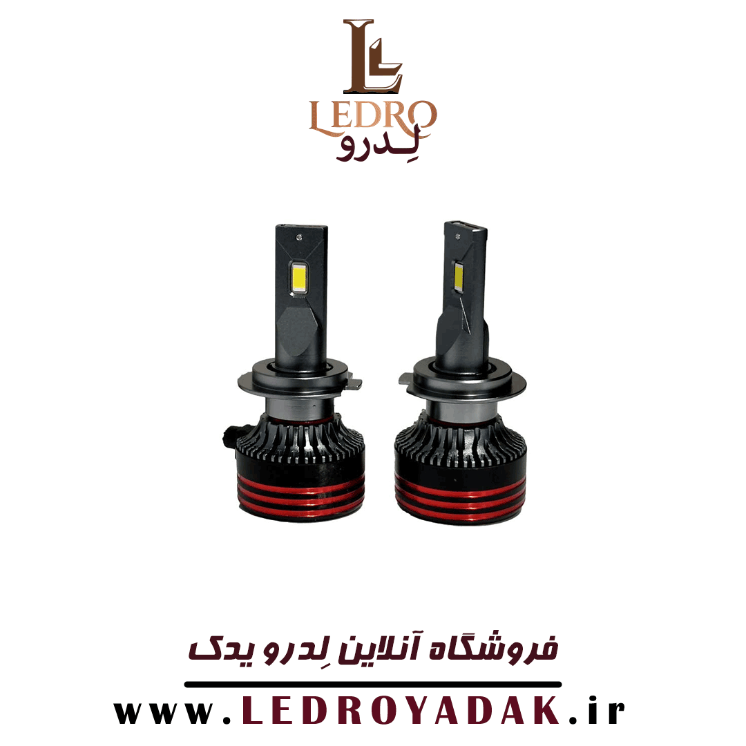 هدلایت پژو 206 توان 60 وات مدل X۱۷ چراغ فابریکی پایه H4 رنگ سفید